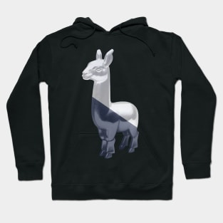 cool llama (Blue and White) Hoodie